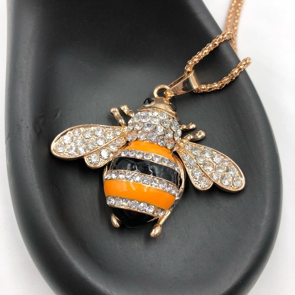 🐝 Bumblebee Statement Necklace NEW - Picture 3 of 4